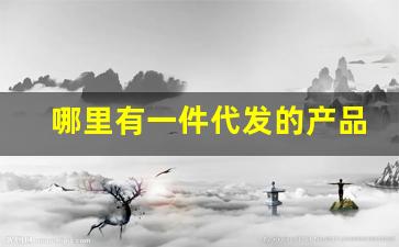 哪里有一件代发的产品-哪里有一件代发的平台