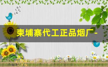 柬埔寨代工正品烟厂-柬埔寨真的有假烟工厂吗