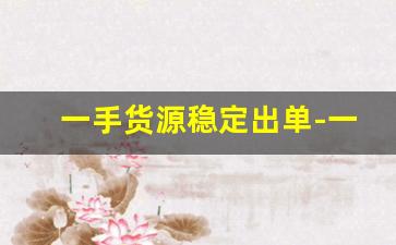 一手货源稳定出单-一手货源拿货找我