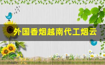 外国香烟越南代工烟云霄香烟免税烟批发
