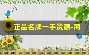 正品名牌一手货源-商品源头一手货源批发价格