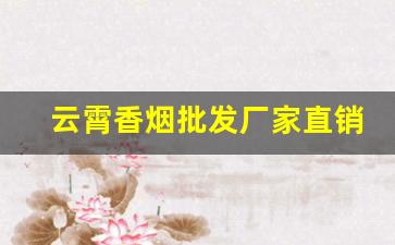 云霄香烟批发厂家直销一手货源渠道-云霄烟批发经销商